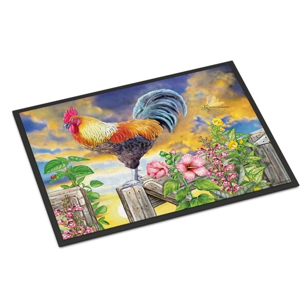 Carolines Treasures 18 x 27 in. Rooster Barnyard Morning Indoor or Outdoor Mat PRS4063MAT - main